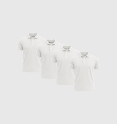 Pack de 4 Polos - Blanc