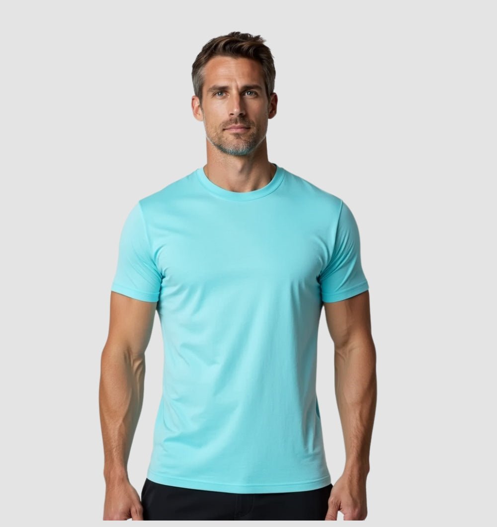 Le T-shirt Tech - Bleu Turquoise - Fincut Men