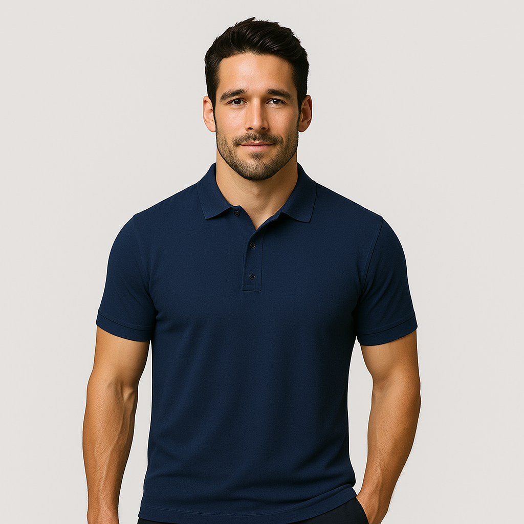 Pack de 4 Polos - Bleu marine