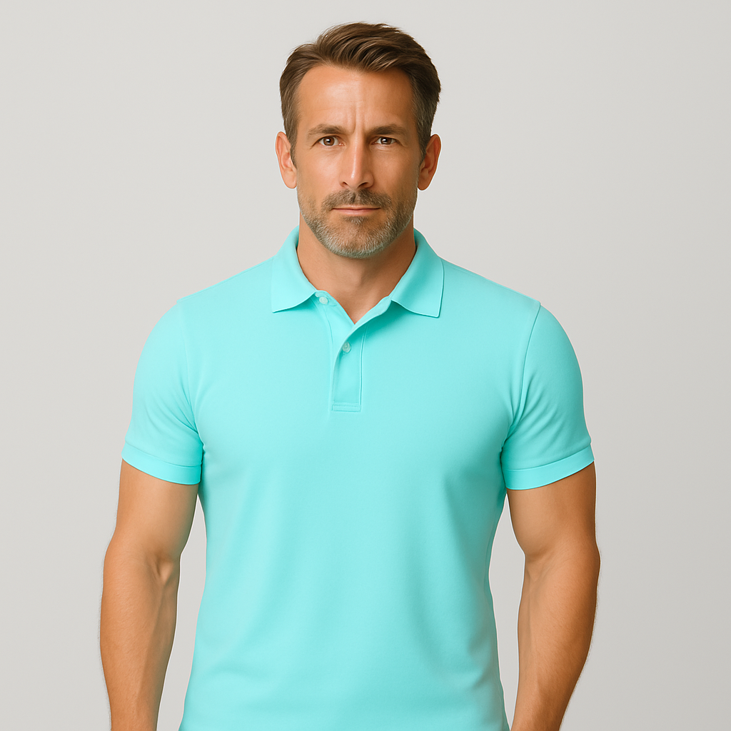 Pack de 4 Polos - Bleu turquoise