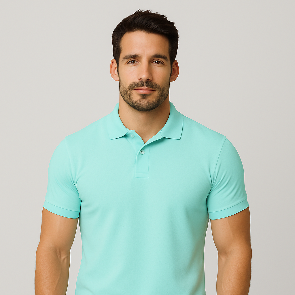 Pack de 4 Polos - Bleu turquoise