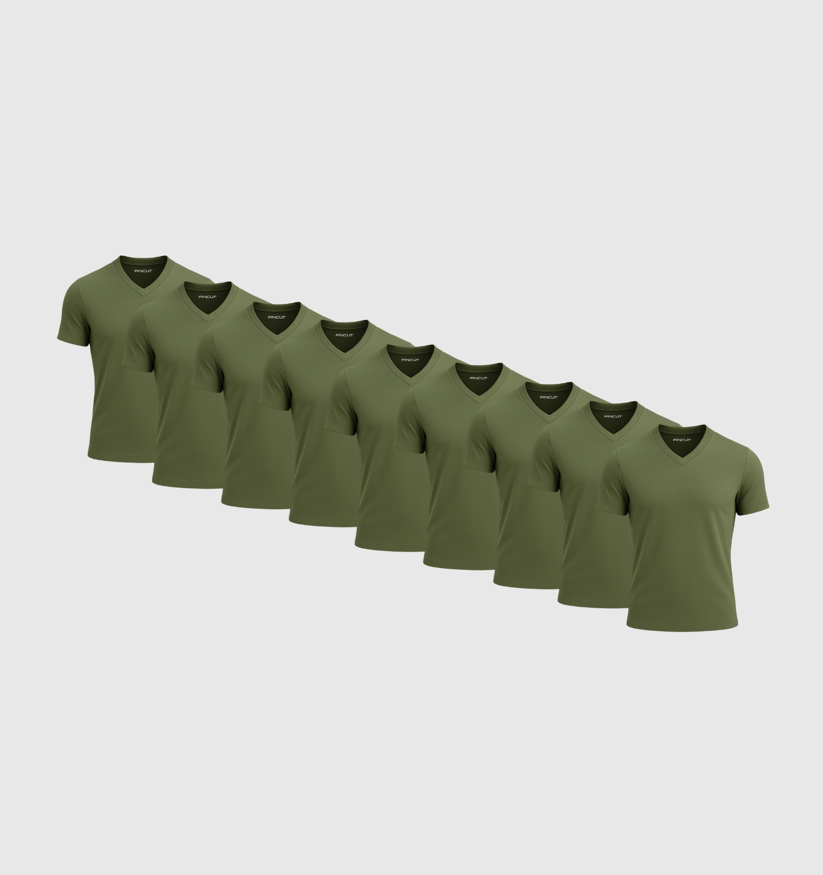 Pack de 9 Col V - Kaki
