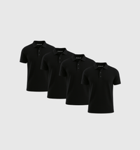 Pack de 4 Polos - Noir