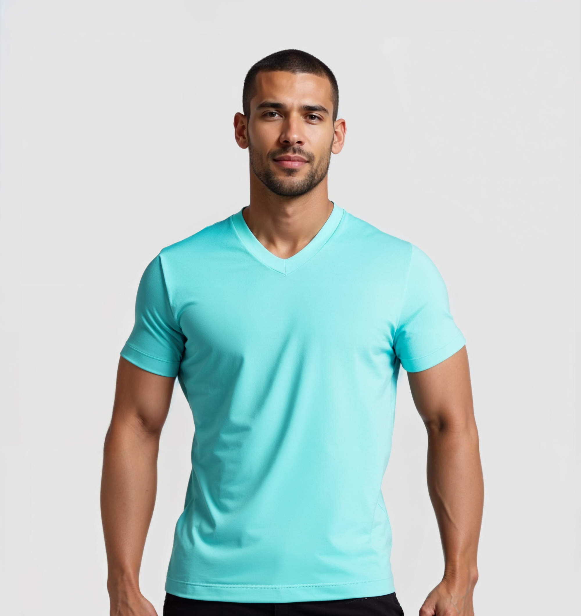 Pack de 3 Col V - Bleu turquoise
