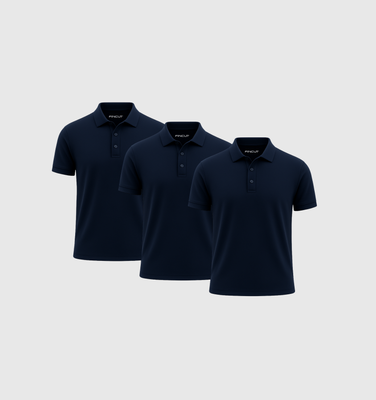 Pack de 3 Polo - Bleu marine