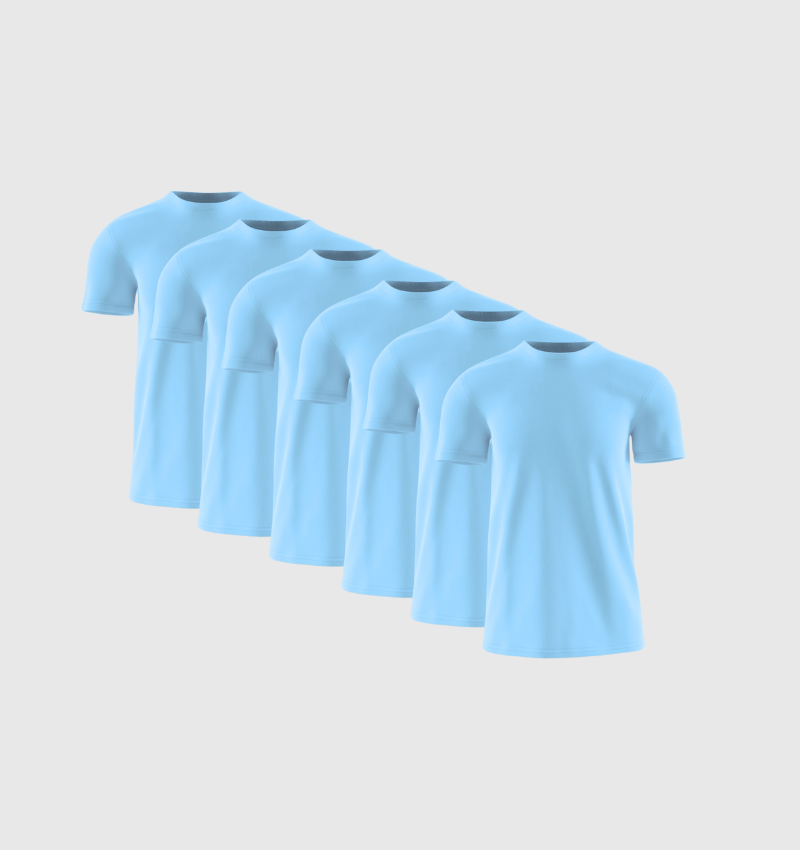 Pack de 6 - Bleu ciel