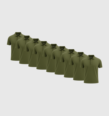 Pack de 9 Polos - Kaki