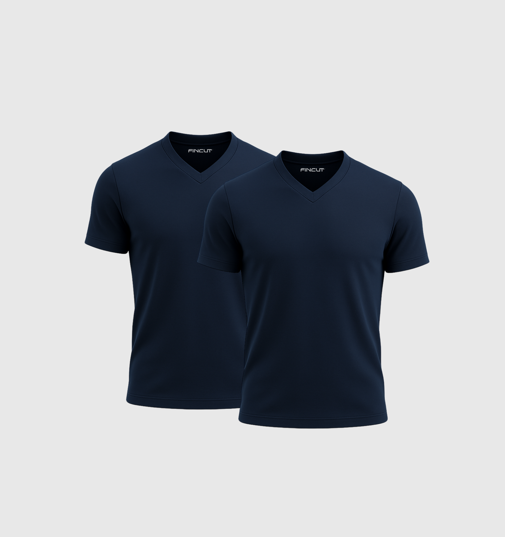 Pack de 2 Col V - Bleu marine