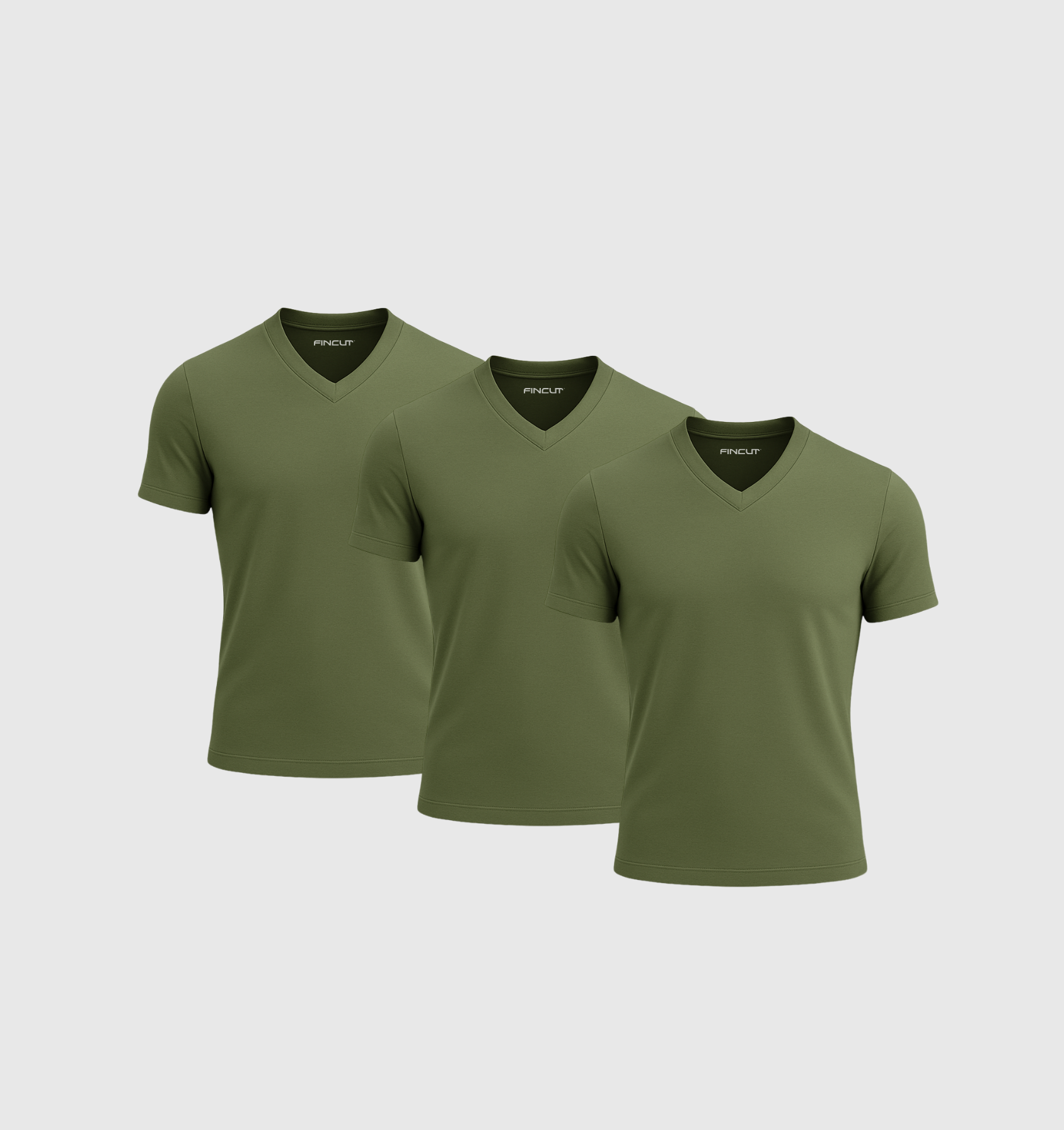 Pack de 3 Col V - Kaki