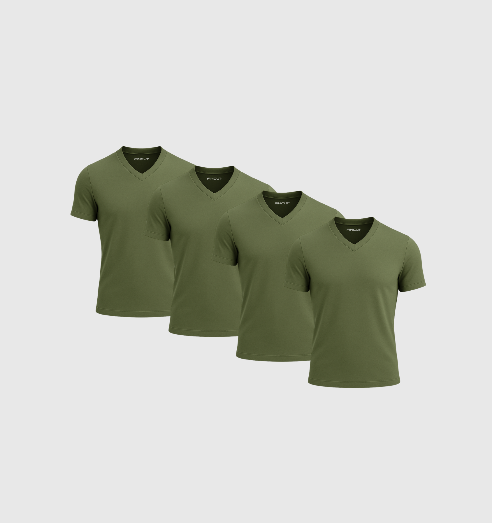 Pack de 4 Col V - Kaki