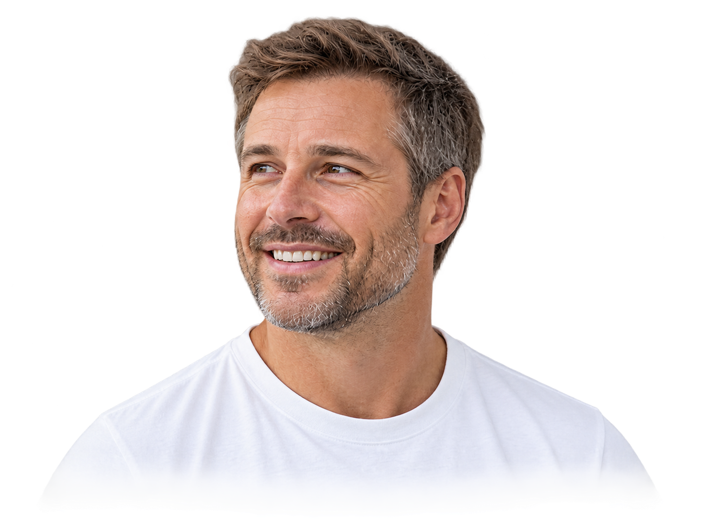 Head-and-shoulders portrait of a smiling man looking to the left.